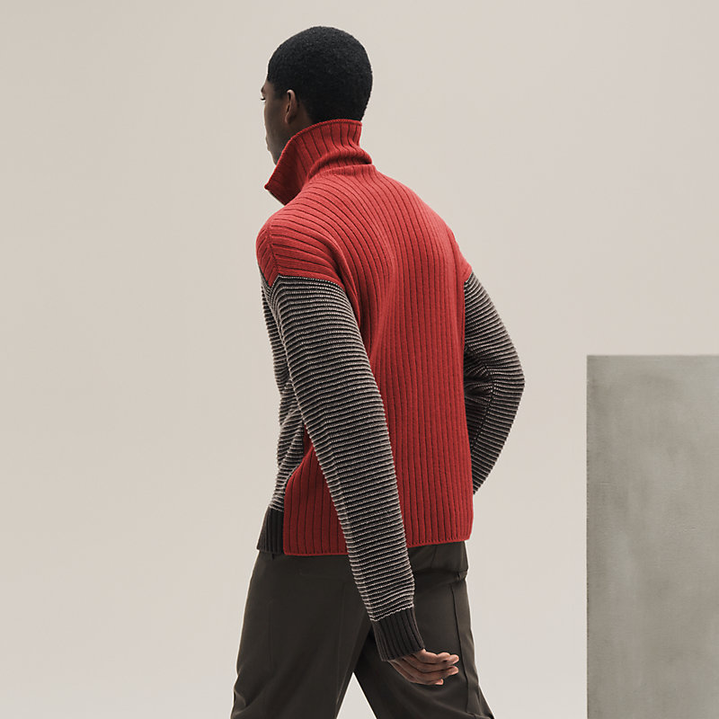 Cardigan zippé «&nbsp;stripe and strike&nbsp;»