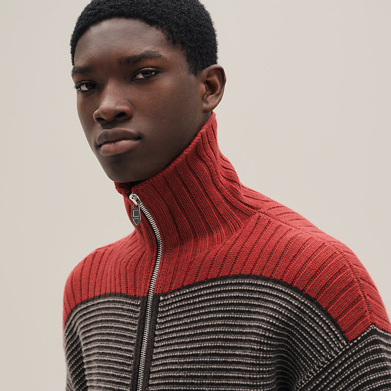 Cardigan zippé «&nbsp;stripe and strike&nbsp;»