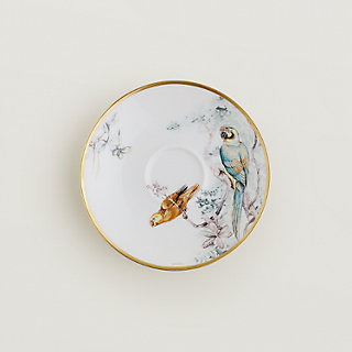 Hermes Carnets d' Equateur Birds Tea Cup & Saucer