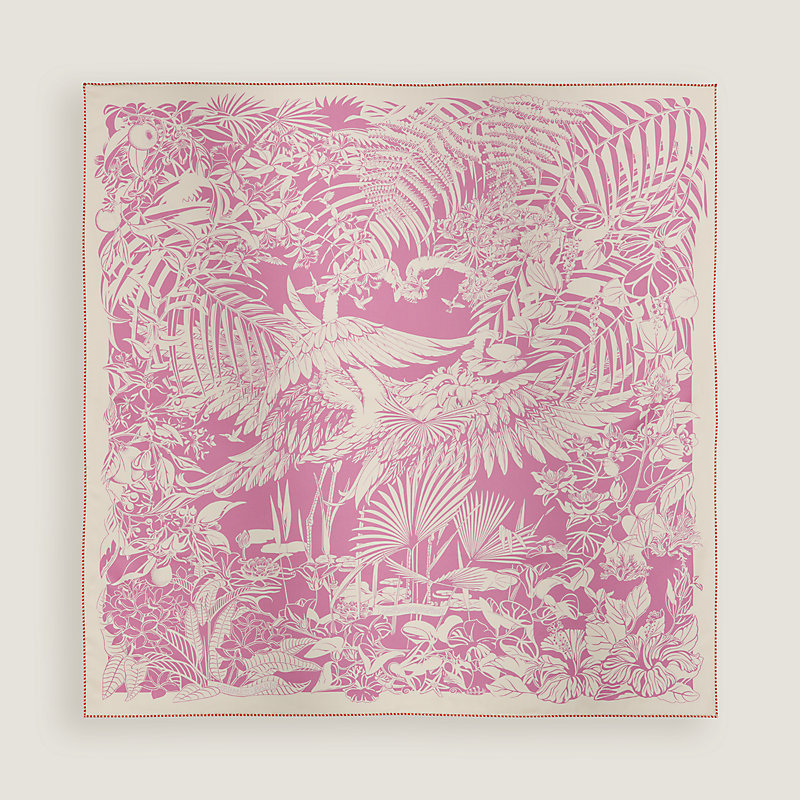 Carré 90 double face Flamingo Party Tattoo