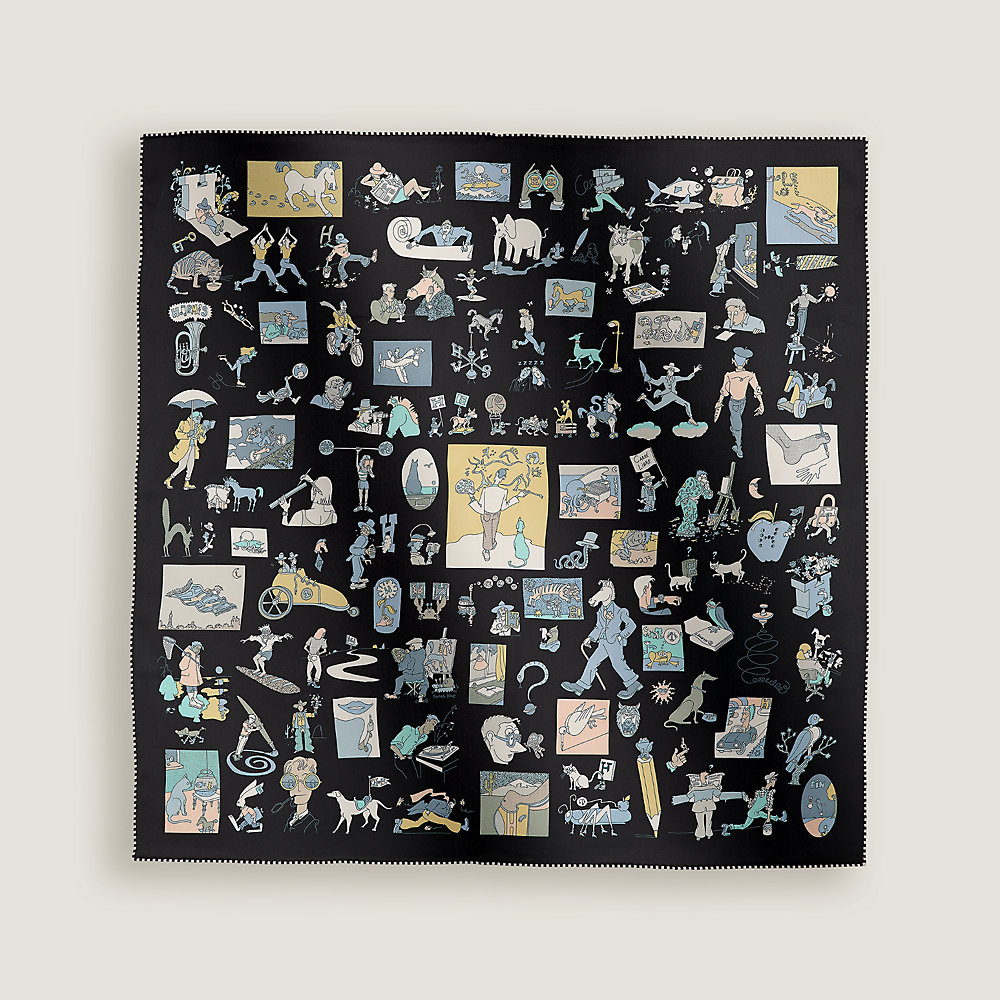 Carre Libre scarf 70 - Black | Hermès UK