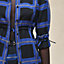 "Carreaux a Main Levee" mixed leather details drawstring shirt, View: Worn, worn, view 7 of 8
