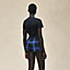 "Carreaux a Main Levee" mixed leather shorts, View: Worn, worn, view 3 of 5