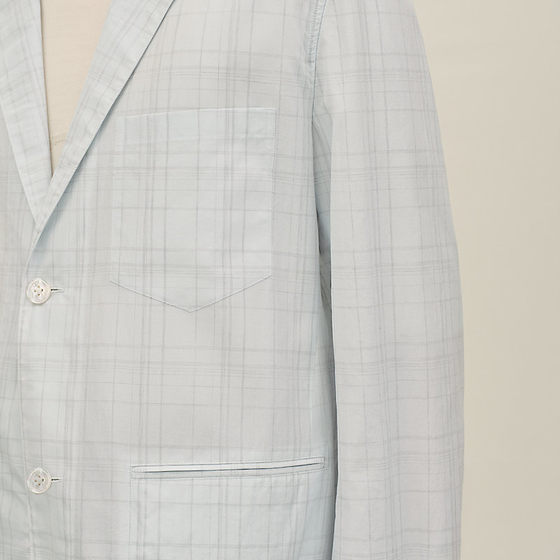 "Carreaux mouchoir" Rive Gauche jacket shirt, long model