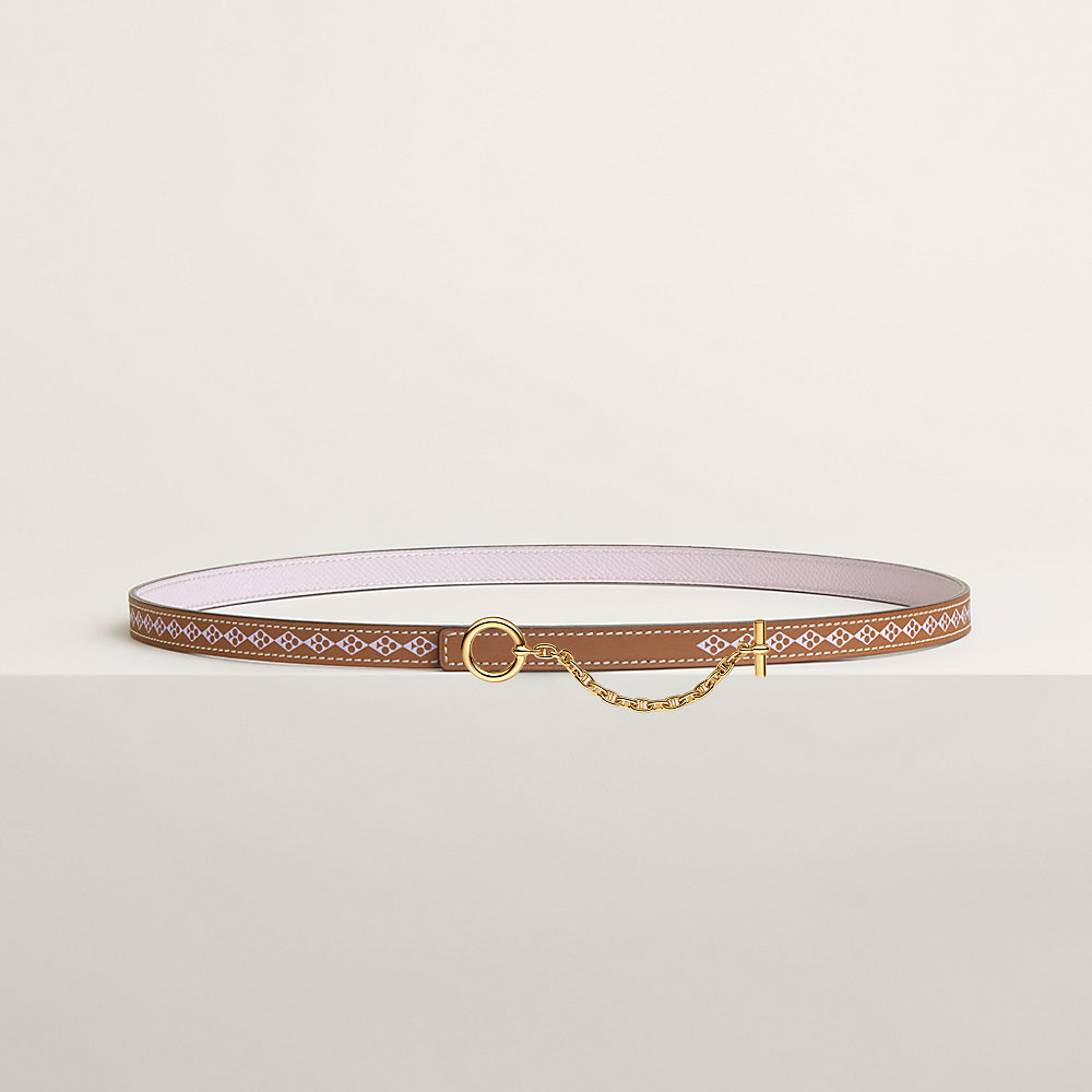 【Naturel Sable&Orange Field ×S金具】HERMES Carrouselベルト carrousel-belt-buckle-trefle-