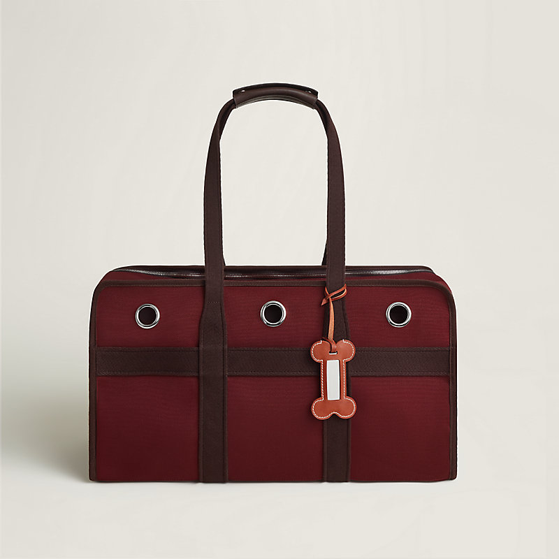 【憧れの逸品】HERMES Cabas pour chien XL愛犬用キャリーバック HERMES 人気キャリーバッグ 通気性◎ 小型犬用 Cabas pour chien