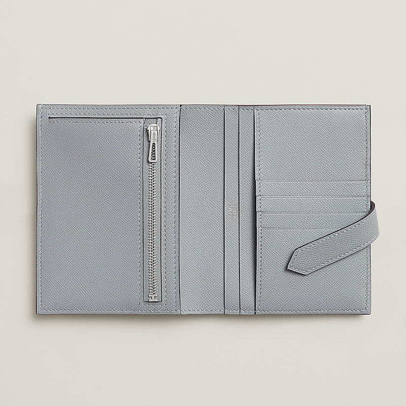 Carteira Compacta Béarn - Cinza | Hermès Brasil