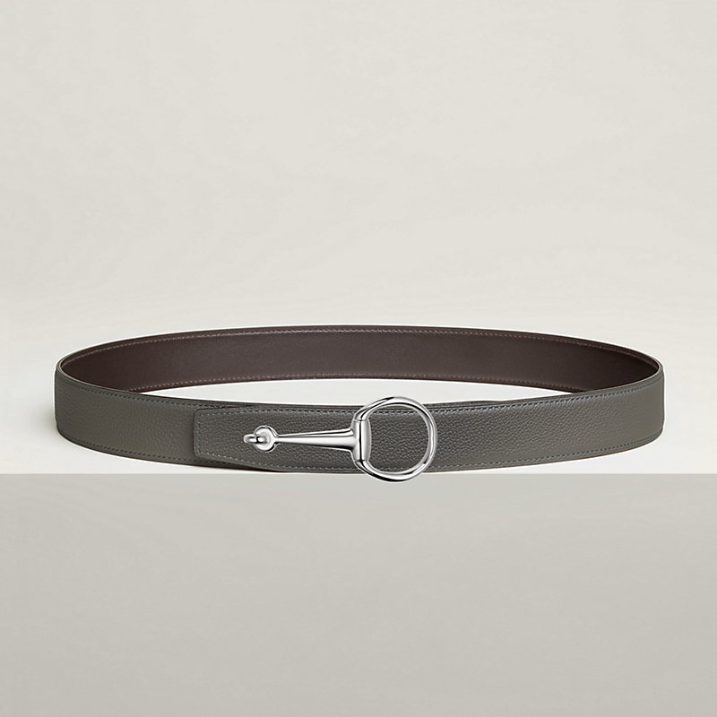 Casaque belt buckle & Reversible leather strap 32 mm