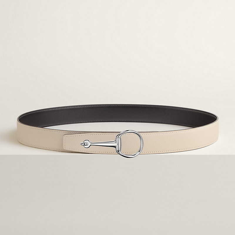 Casaque belt buckle & Reversible leather strap 32 mm
