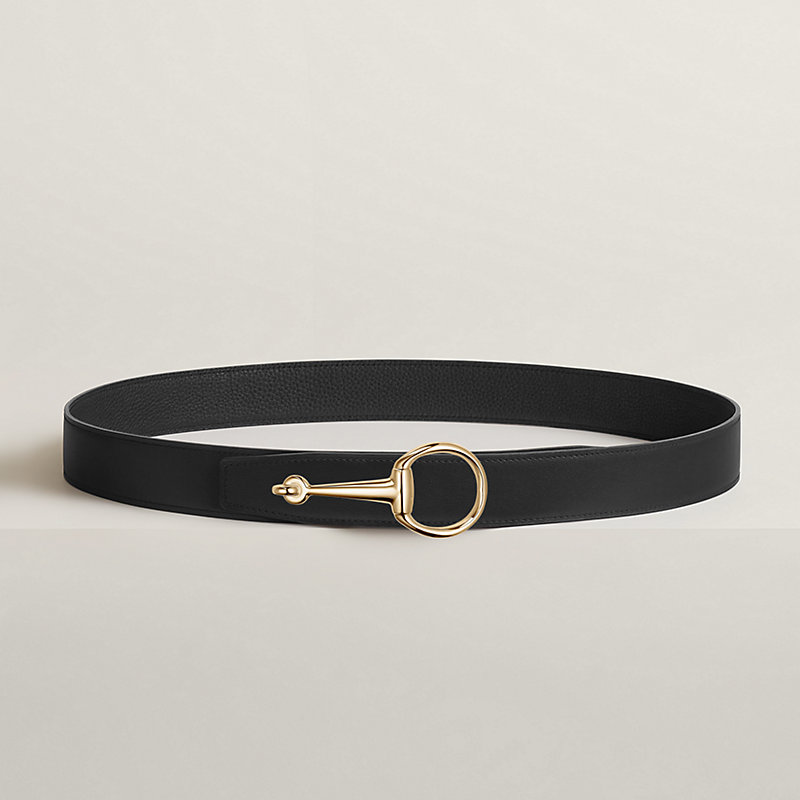 Casaque belt buckle & Reversible leather strap 32 mm
