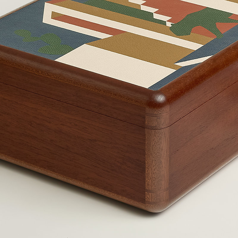 Casaque Felin dans un Jardin Mexicain watch and cufflink box