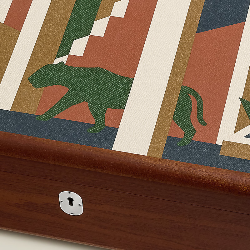 Casaque Felin dans un Jardin Mexicain watch and cufflink box