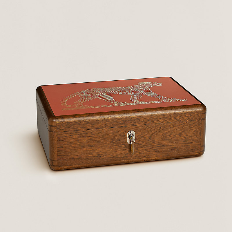 hermes cigarette case Casaque Metamorphose d'H cigar box Casaque Panthera Deco cigar box