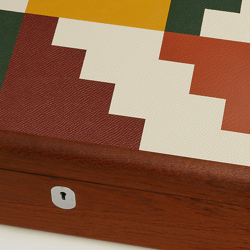 Casaque Step Pyramid watch and cufflink box