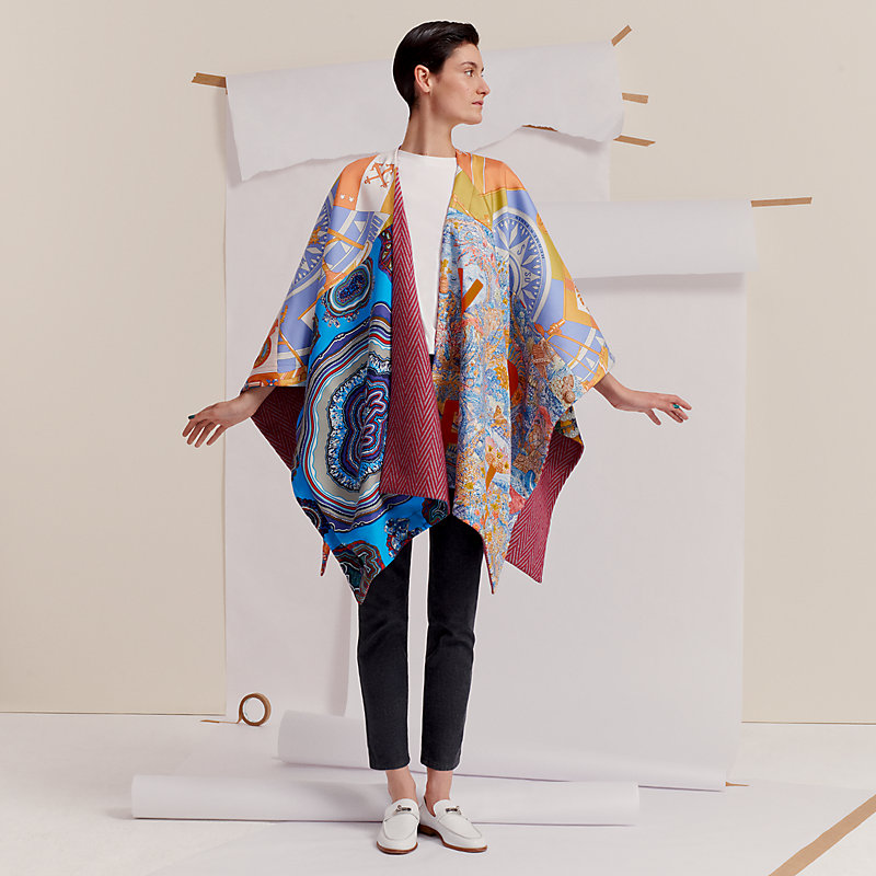 hermes cashmere poncho