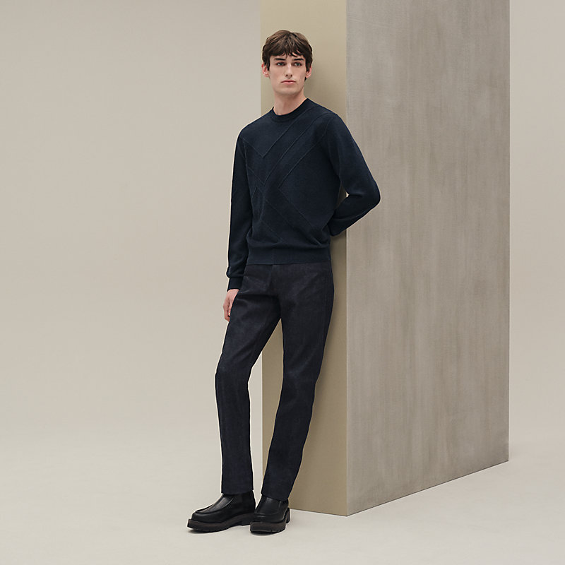 ★HERMES★極美品★カシミヤ100★ダブルフェイス★プルオーバー ☆HERMES☆極美品☆カシミヤ100☆ダブルフェイス☆プルオーバー