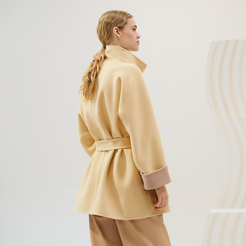 【名品図鑑】1999s Hermes cashmere over coat Cashmere coat - Blue | Hermès USA