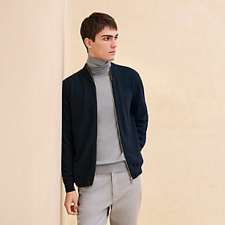 【Hermes】ラウンドネックセーター doubles cotes H cashmere-double-cotes-h-zipped