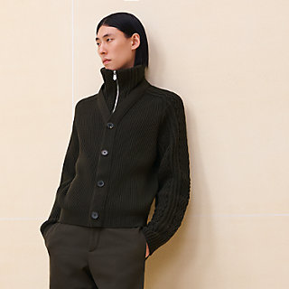 洗練された大人の品格 HERMES Giacca senza maniche ジャケット 24 Croisee Insert Cuir jacket | Hermès Singapore