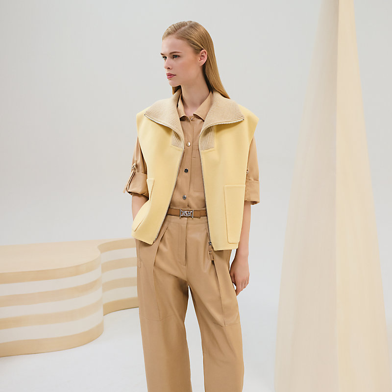 Cashmere full-zip vest | Hermès Macau SAR