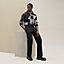 Cashmere "Geometrie variable" full-zip sweater, view 1 of 5