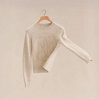 Cashmere "H Lift" long-sleeve sweater