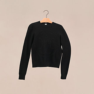 Cashmere "H Lift" long-sleeve sweater