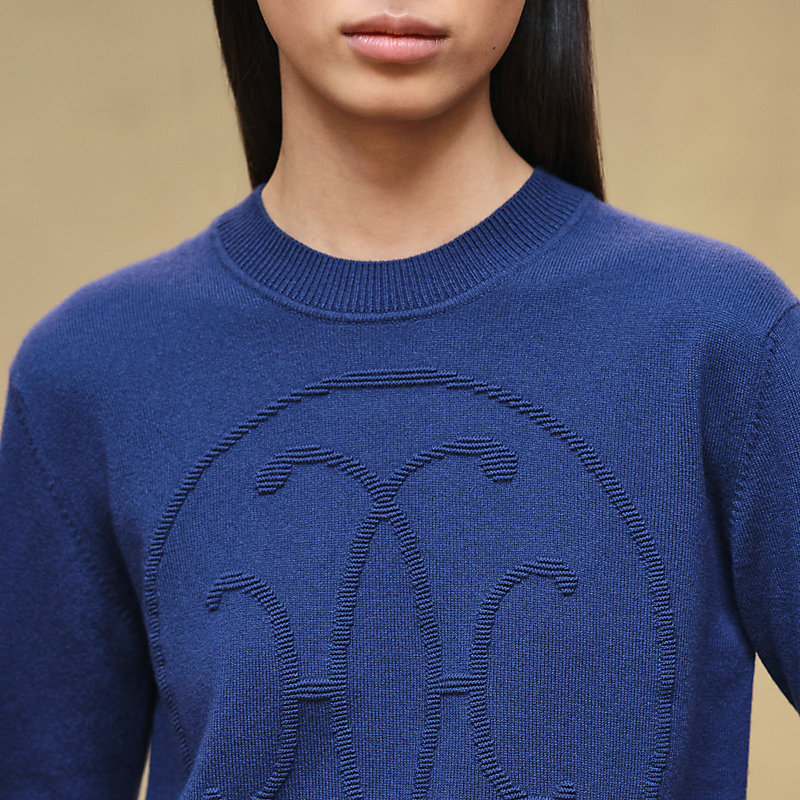Cashmere "H Lift" long-sleeve sweater