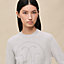 Cashmere "H Lift" long-sleeve sweater, View: Worn, worn, view 4 of 5
