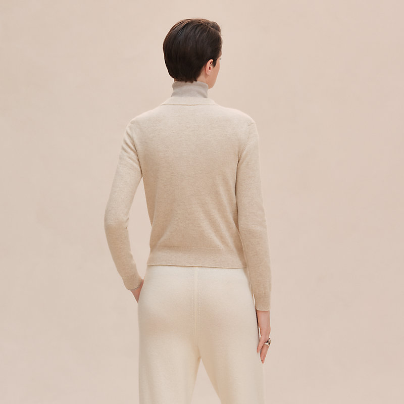 Cashmere "H Lift" long-sleeve sweater