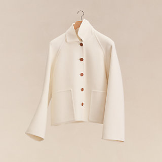 ジャケット・アウター 2020ss HERMES White blouson jacket $3275 HERMES WOMEN Astrologie Remix