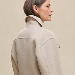 MEER. SHEER JACKET クリーム Cream Leather Jacket with Mink Collar | HipHopCloset.com