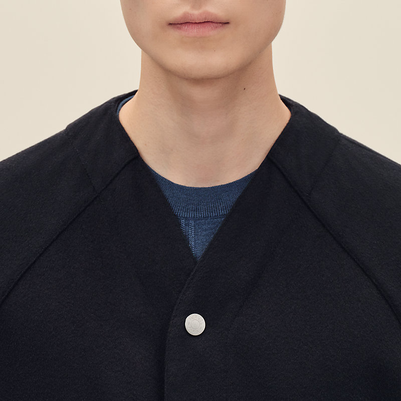 Cashmere jacket with removable hood