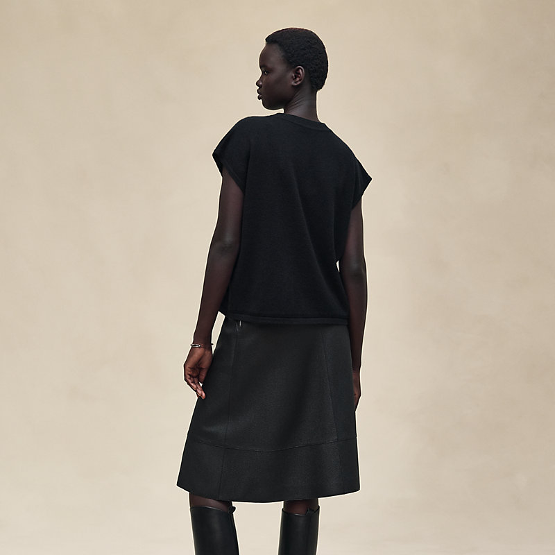 Cashmere "L'Enseigne du Sellier" sleeveless sweater