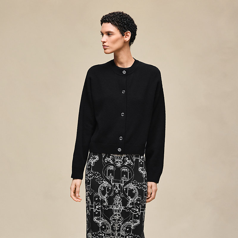 Cashmere long-sleeve cardigan | Hermès Netherlands