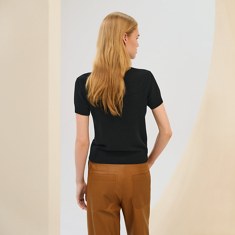 Cashmere short-sleeve sweater | Hermès USA