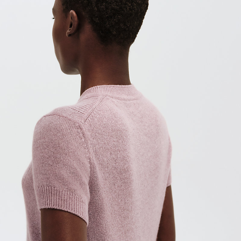 Cashmere short-sleeve sweater