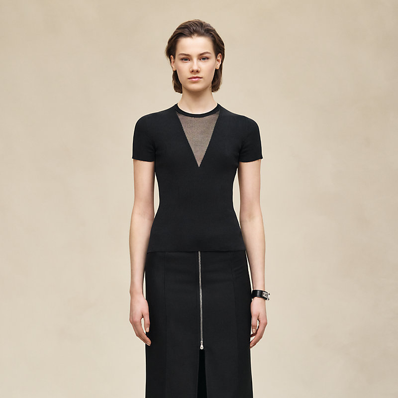 Cashmere short-sleeve sweater | Hermès Greece