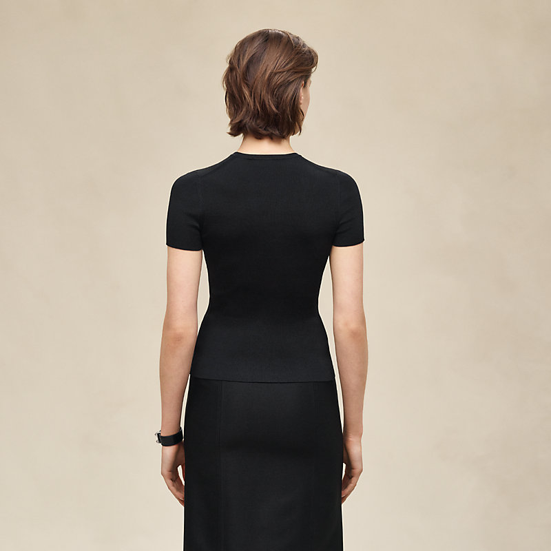 Cashmere short-sleeve sweater, View: , view 3 of 5