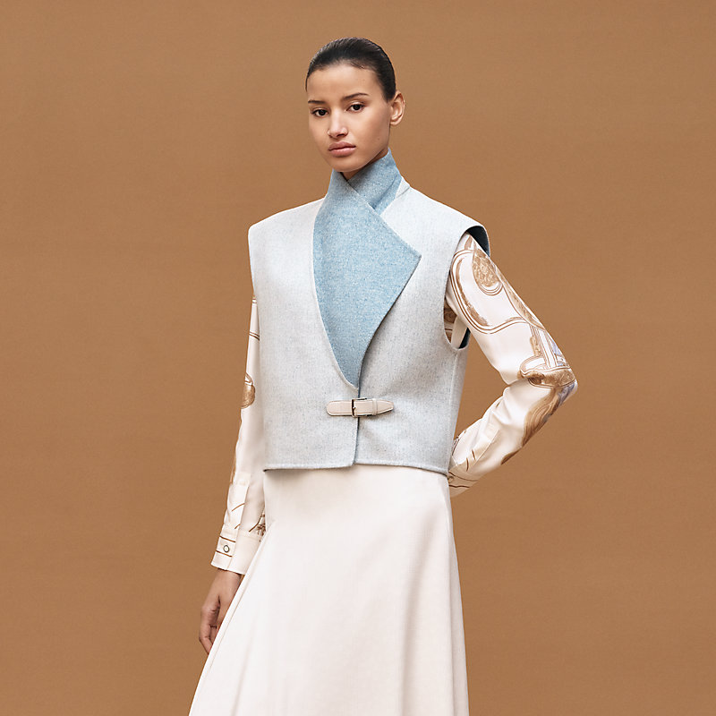Cashmere sleeveless short vest | Hermès Canada