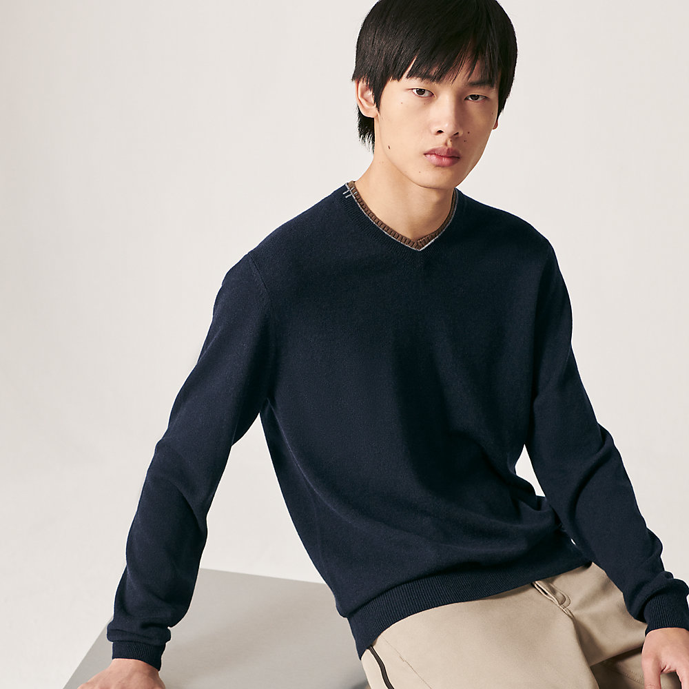 Cashmere V-neck sweater | Hermès USA