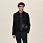 Cashmere zipped straight cut jacket with leather details, View: Worn, worn, view 2 of 6