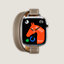 Vista: vista frontale, Cassa Series 10 & Cinturino Apple Watch Hermès Double Tour 42 mm Attelage