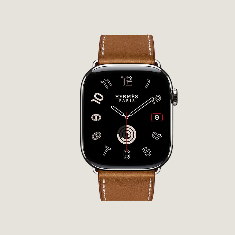 Cassa Series 10 & Cinturino Apple Watch Hermès Simple Tour 46 mm Boucle Déployante