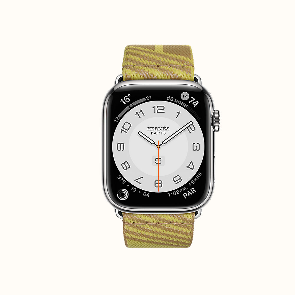 Cassa Series 7 \u0026 Cinturino Apple Watch Hermès Simple Tour 45 mm Jumping |  Hermès Italia