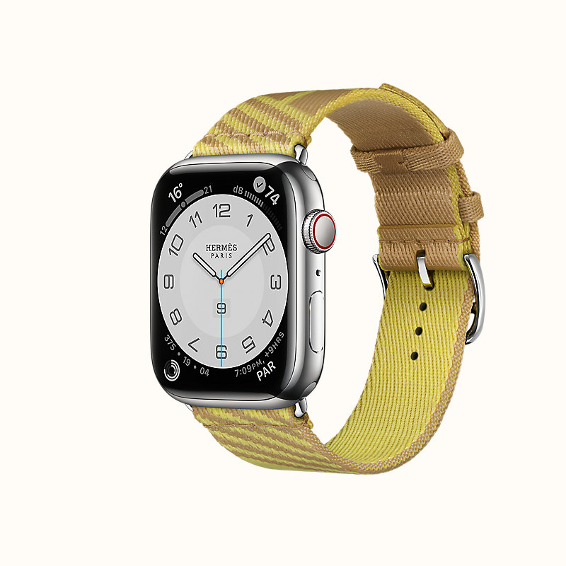Cassa Series 7 \u0026 Cinturino Apple Watch Hermès Simple Tour 45 mm Jumping |  Hermès Italia