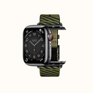 Cassa Series 7 Space Black \u0026 Cinturino Apple Watch Hermès Simple Tour 41 mm  Jumping | Hermès Italia