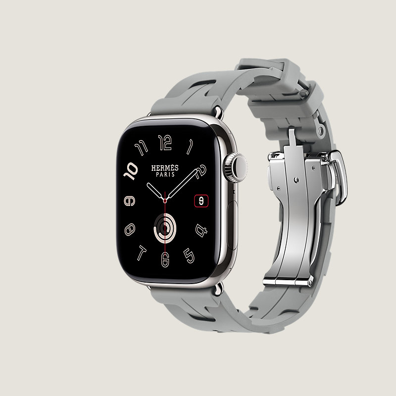 Cassa Series&nbsp;11 & Cinturino Apple Watch Hermès Simple Tour 42&nbsp;mm Boucle Déployante Kilim