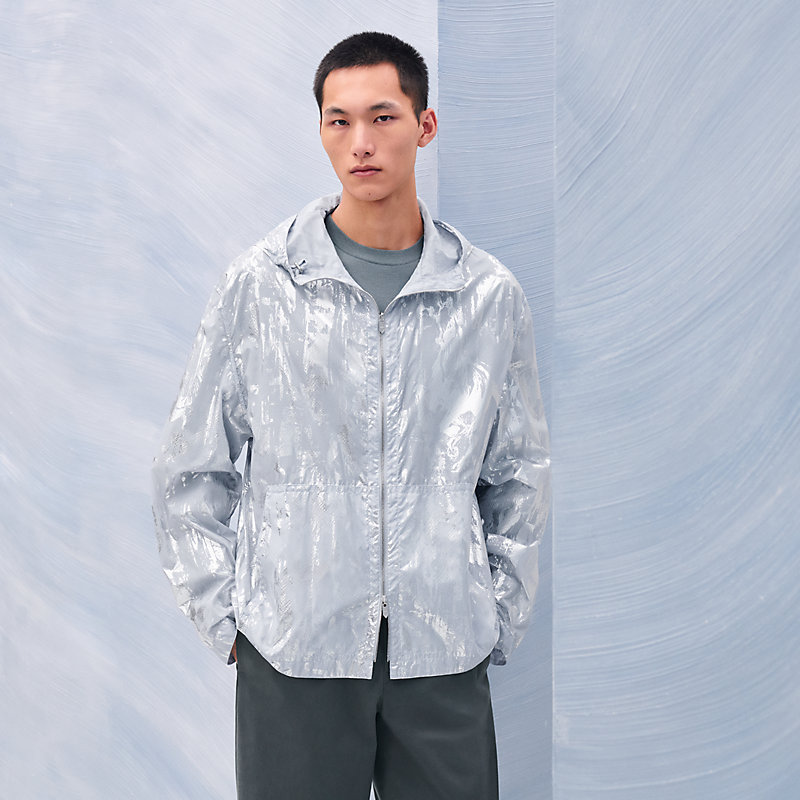 "Cavalcade siderale" reversible hooded jacket