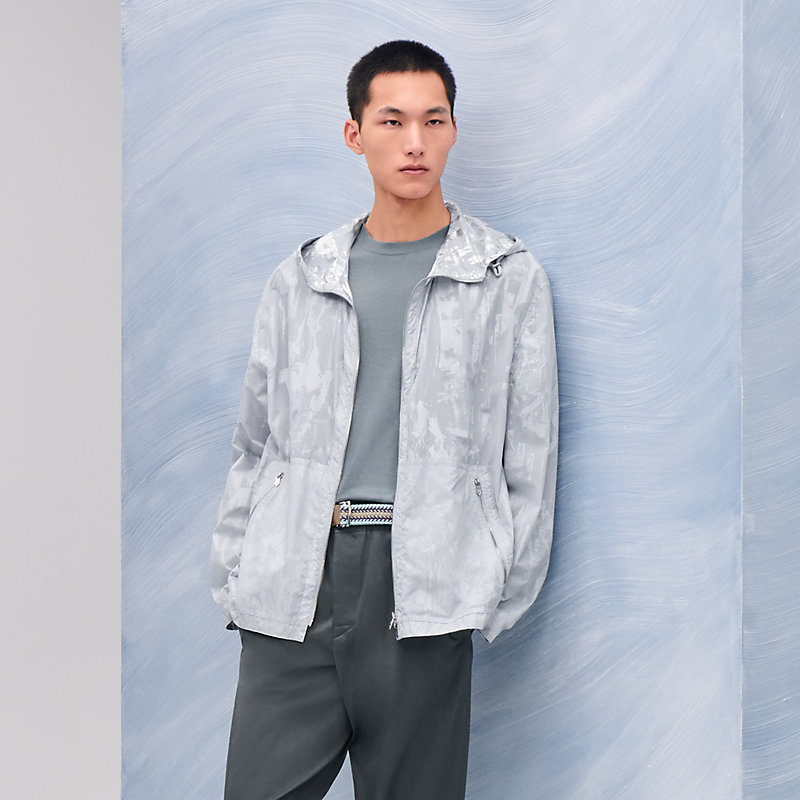 "Cavalcade siderale" reversible hooded jacket
